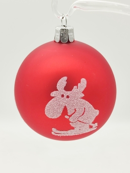 Bauble moose with skis
